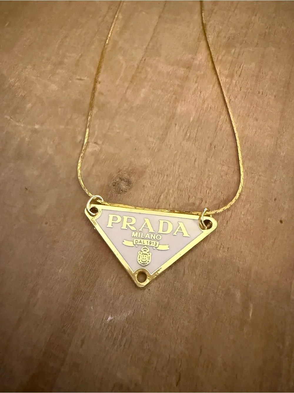 Designer Inspired Triangle Pendant Necklace • 17”